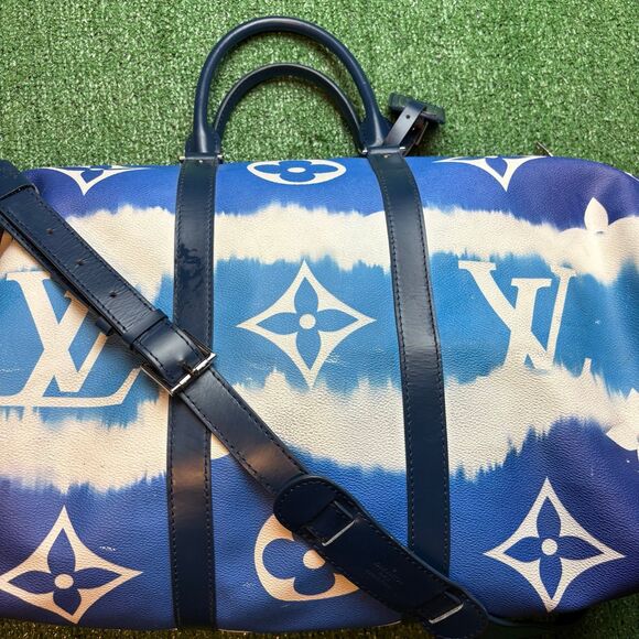 Louis Vuitton LV monogram blue Escale Keepall 50 duffle bag travel bag - Picture 5 of 12